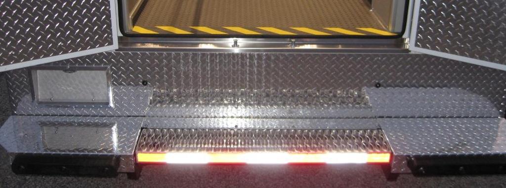Protective & Safety Surfaces Aluminum Diamond Plate step body& upper threshold LED Step Light Stainless steel threshold