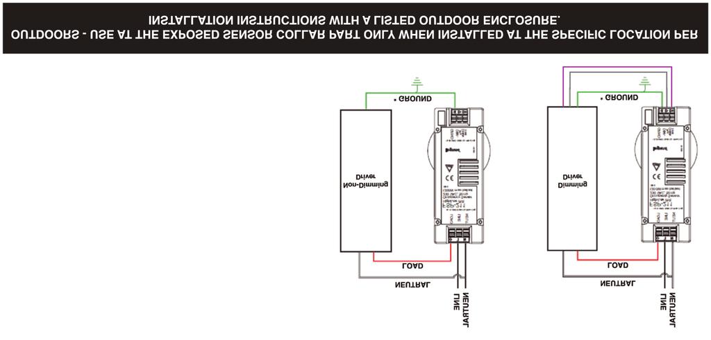 PIR Occupancy Sensor: Wiring NOTE: The FSP-211 must be grounded to ensure signal integrity, not for safety ground.