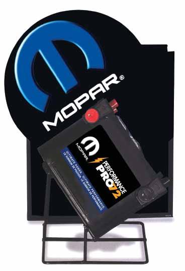MOPAR BATTERY DISPLAY STAND AND DUMMY BATTERIES Mopar has recently announced the addition of two new display stand options, aimed at increasing the prominence of