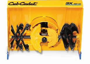 With a patented three-stage system, the X clears deep snowfall up to 50% faster than a Cub Cadet 2X two-stage snow thrower.