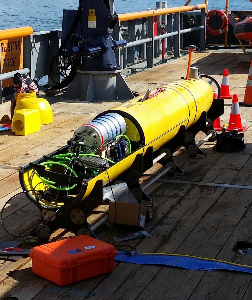 Purpose AUV-based leak detection system for subsea infrastructure inspection Backseat driver installation Upgrade carried out by Bluefin Payload Sensors 2 x HF sonar s and a mass spectrometer Payload