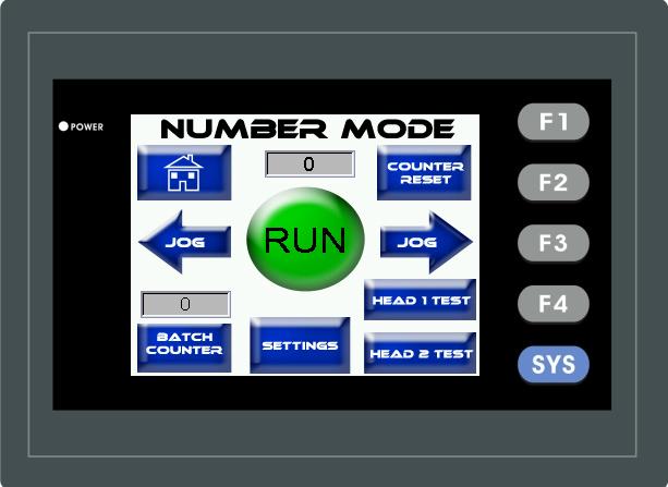 Counter Reset: Resets the displayed counter to 0. Jog Left and Right: Slowly advances the rollers left or right.