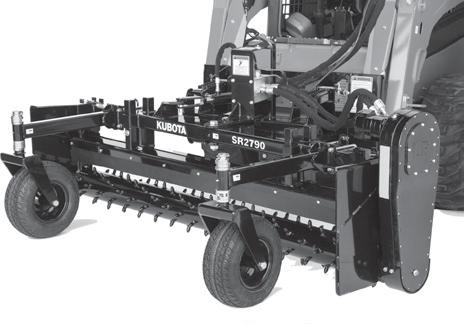 AP-SR27 Series Powered Rakes Minimum Hydraulics Required: 72: 12-24 gpm 90: 15-24 gpm Rigid or Float Option Manual or Hydraulic Angle Cast Chain Housing 5/8" U-Bolts on Gauge Wheel Drive Chain: #50