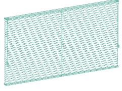 Two on One Headrail This option is used most often when installing shades over a sliding glass door. The center gap between shades is 3/8. Each shade operates independently with its own lift control.