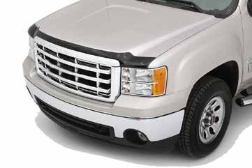 25403 Nissan Titan Smoke AVS AEROSKIN Hood Protector Contours and flush mounts for skin tight fit to the hood Unmatched protection for the hood Sleek, stylish