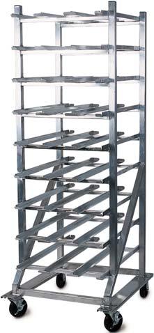 Can Racks Vertical uprights and cross braces are