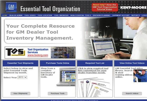 Available to all U.S. and Canadian dealerships, the website (managed by Bosch Automotive Service Solutions) also helps dealerships organize their special tool investments.