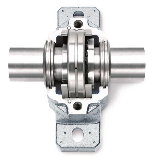 16 LFD BEARING HOUSINGS Product Catalog 1.3 BEARING SEAT Bearing seat with an adapter sleeve A bearing with a tapered bore (suffix K) can be secured on the shaft by using an adapter sleeve.