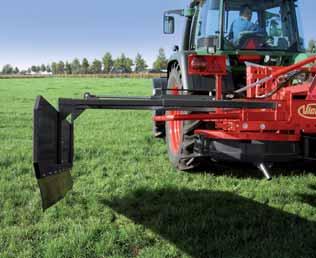 They can be hydraulically locked, so the silage spreader can be safely transported without risking unexpected unfolding.