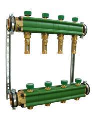 Includes brackets Self-assembly GeoCal modular manifold system 2" GeoCal brass header set - 2 x 2" brass headers with 4 x ½" ports (with plastic plugs)+ 2 brass header ends Brackets kit (pair - steel