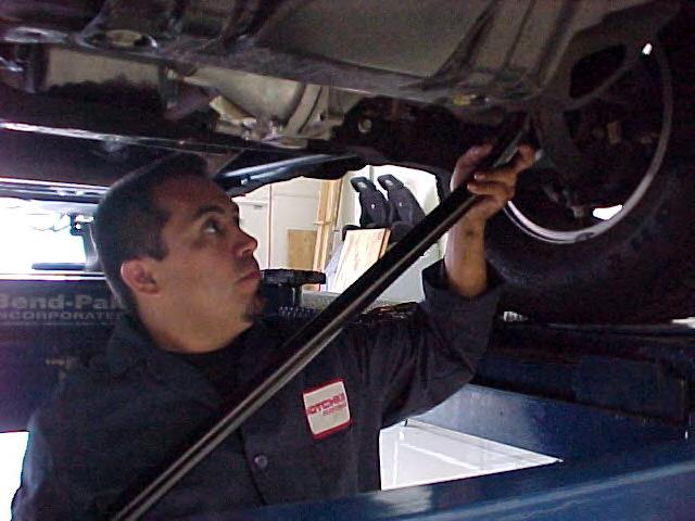 ) Look at the current factory sway bar installation and note its