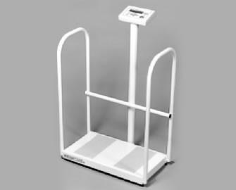 Stand on scales with hand rails for patient stability Benmor Medical (UK) Ltd BMW006 Our stand-on scales are available with handrails and a wide weighing area with a capacity of