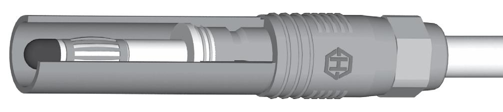 CONTACT PRINCIPLE HUBER+SUHNER solar connectors consist of a housing and contact element. Lamella contacts made of high-quality copper beryllium are considered to be core of the connectors.