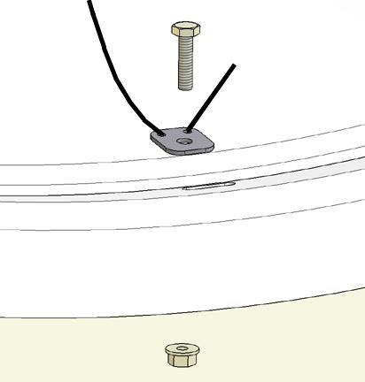 Insert the other end of the Nylon Cable into the Cable Bracket (Item 3, Step ) included in the parts
