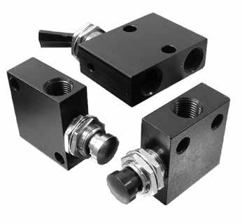 How To Order Product Information CONTROL & -WAY VALVES 400 SERIES & VALVE CONTROL ACCESSORIES VALVES The /8 NPT Rear Ported valve features parallel porting in a compact design Eight standard