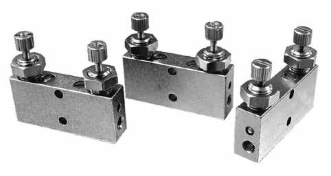 Product Features Features CONTROL DOUBLE FLOW VALVES CONTROL & VALVE VALVES ACCESSORIES This unique component replaces two flow controls in a pneumatic system and allows the adjustment of cylinder