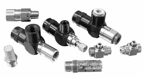 Product Features Features CONTROL QUICK EXHAUST VALVES VALVES & VALVE ACCESSORIES 9 In-line The 570 In-line Quick Exhaust offers the convenience of in-line plumbing with a /8 NPT output and /8 NPT(F)