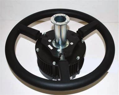 Place the VSi steering wheel C on a clean surface with the wheel facing up. Insert splined shaft adapter A into steering wheel C (Figure 2b).