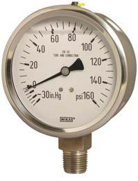 53 With all stainless steel construction, this industrial gauge ensures long service life in the harshest, most demanding environments.