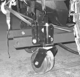 Place equal size spacers under the scraper blade and adjust the skid shoes to the same height. Start with 3/8 inch (10 mm). Then adjust again to your operating needs.