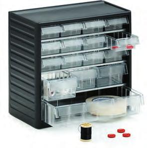 Tilting mechanism means that each drawer can be viewed and accessed easily. 75mm 568.