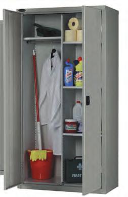 Cupboard is 1780H x 915W x 460Dmm Silver grey body with choice of door colours Code Each WAR703618CSG-- 215.