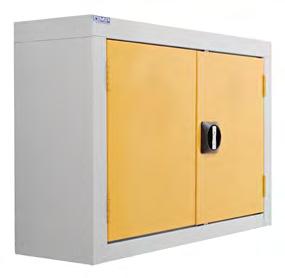 Wall cupboards are pre-drilled for mounting - fixings not supplied No-snag handles with 2-point locking Strengthened doors