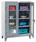 ALL-WELDED CABINETS This cabinet offers plenty of storage space for large and small supplies All-welded 20-gauge steel construction Overall Dimensions: 48" W x 24" D x 72" H Capacity per shelf: 175