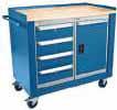 WORKBENCHES INDUSTRIAL DUTY MOBILE SERVICE BENCHES Designed for moving heavy parts and tools to the job site Four 5" non-marking casters: two rigids and two swivels with brake Provides a strong