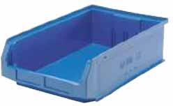 BINS/SUPPORT RACKS & CABINETS GIANT STACKING CONTAINERS Injection moulded from high density polypropylene Extra heavy, double wall thickness with interlock preformed lip allows containers to stack