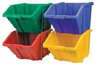 BINS/SUPPORT RACKS & CABINETS JUMBO PLASTIC CONTAINERS Extra-large size provides massive amount of storage capacity Guaranteed unbreakable and distortion-free from -40 C to 120 C Unaffected by oil,