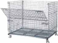 72 COLLAPSIBLE WIRE CONTAINERS Welded, square mesh wire allows full visibility and excellent ventilation Foldable and constructed of durable 3-gauge wire 4-way entry for easy use with lift trucks