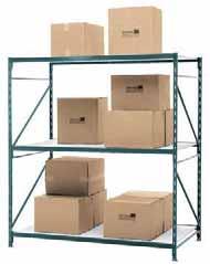 RACKING/SHELVING PRONTO BULK RACKS Shelving units are ideal for storage of heavy/bulk merchandise Feature a maximum capacity of 8000 lbs./section and 2000 lbs.