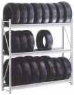 solution for all sizes of tires No nuts or bolts required for assembly Shelves can be loaded and are accessible from both the front and the back Easily adjustable on 2" increments Consists of 2