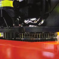 - Pump grease into the two grease fittings of the turntable ring gear, left and right side, refer to "LUBRICANTS, COOLANT