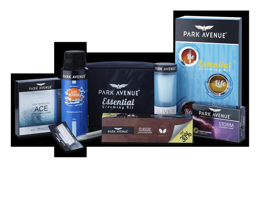 Essential Kit Park Avenue Essential Kit with products catering to the daily grooming needs of men, packed