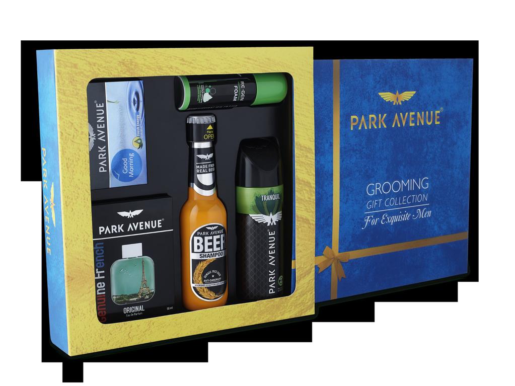 Grooming Gift Collection Grooming is now an art you can gift. The Park Avenue Grooming Gift Collection is a compilation of best-in-class products from the house of Park Avenue.