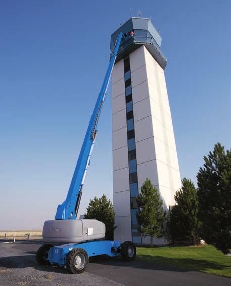Power and Terrainability Genie Super Boom lift line combine maximum reach with exceptional maneuverability.