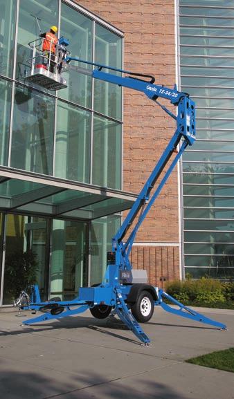 Reach Up Reach Out The Genie TZ -34/20 trailer mounted boom lift has an outstanding working envelope and intuitive controls that allow operators to efficiently reach where they need to be.