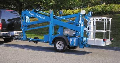 90 m) of up and over capability, the TZ -34/20 lift provides excellent versatility for a variety of jobs.