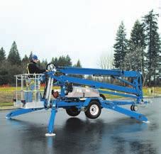 Genie TZ -50 trailer-mounted boom lift exactly where you need it.