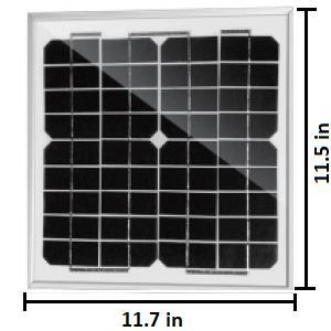 Solar Panel Selection Solar Panel Output Power Dimensions Efficiency Nuzumas 3W Panel 3W (12V @ 250mA) 5.7 x 5.