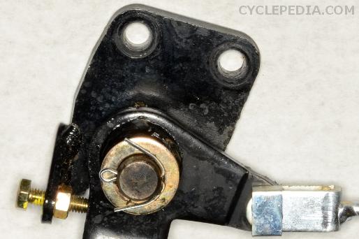 Apply a light coat of waterproof grease to the pedal pivot. Fit the pedal onto the pivot.