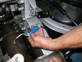 8. Unplug O2 sensors from both sides of exhaust and remove Harness from Horns.