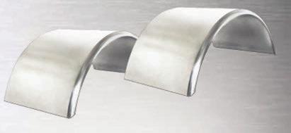SMOOTH STAINLESS FENDERS SINGLE AXLE TS2800000 + L200TS = TIKT800000 TS28000000 Bright 430 16 gauge stainless steel Smooth