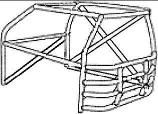 6. ROLL CAGE (4 Point) (option #2) (Recommended Cage) Roll bar pipe must meet minimum of 1 3/4" x 0.095 roll bar tubing, your car will not be allowed to compete at all.