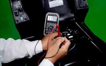 Maintaining By Checking Component FUEL PUMP Connect the meter (+) probe to the red/black wire and the meter (-) probe