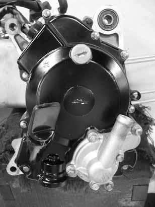 flywheel aligns with the index mark on the left crankcase cover.