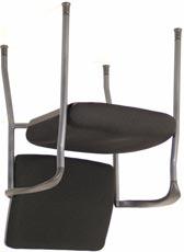 27 2800 List $38 Baker Stackable Guest Chair with Arms Model No. 3128G Stocked in Black Mesh Back with Black Fabric Seat.