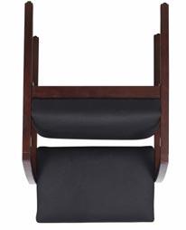1700L Stocked in Mahogany, Cherry, Walnut, and Espresso frames. Black Leathertek upholstery. Overall: 22 W x 23 D x 33 H Seat: 19 W x 20.5 D List $367 Model No.